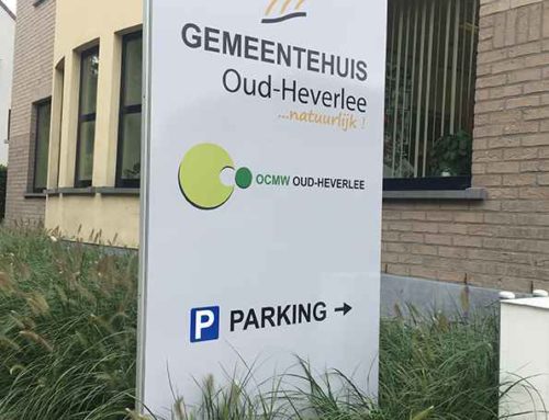 Panelen zuil Gemeentehuis Oud-Heverlee