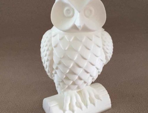 3D geprinte uil / urne
